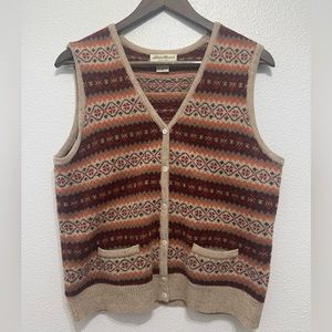 Eddie Bauer 100% Lambswool Vest